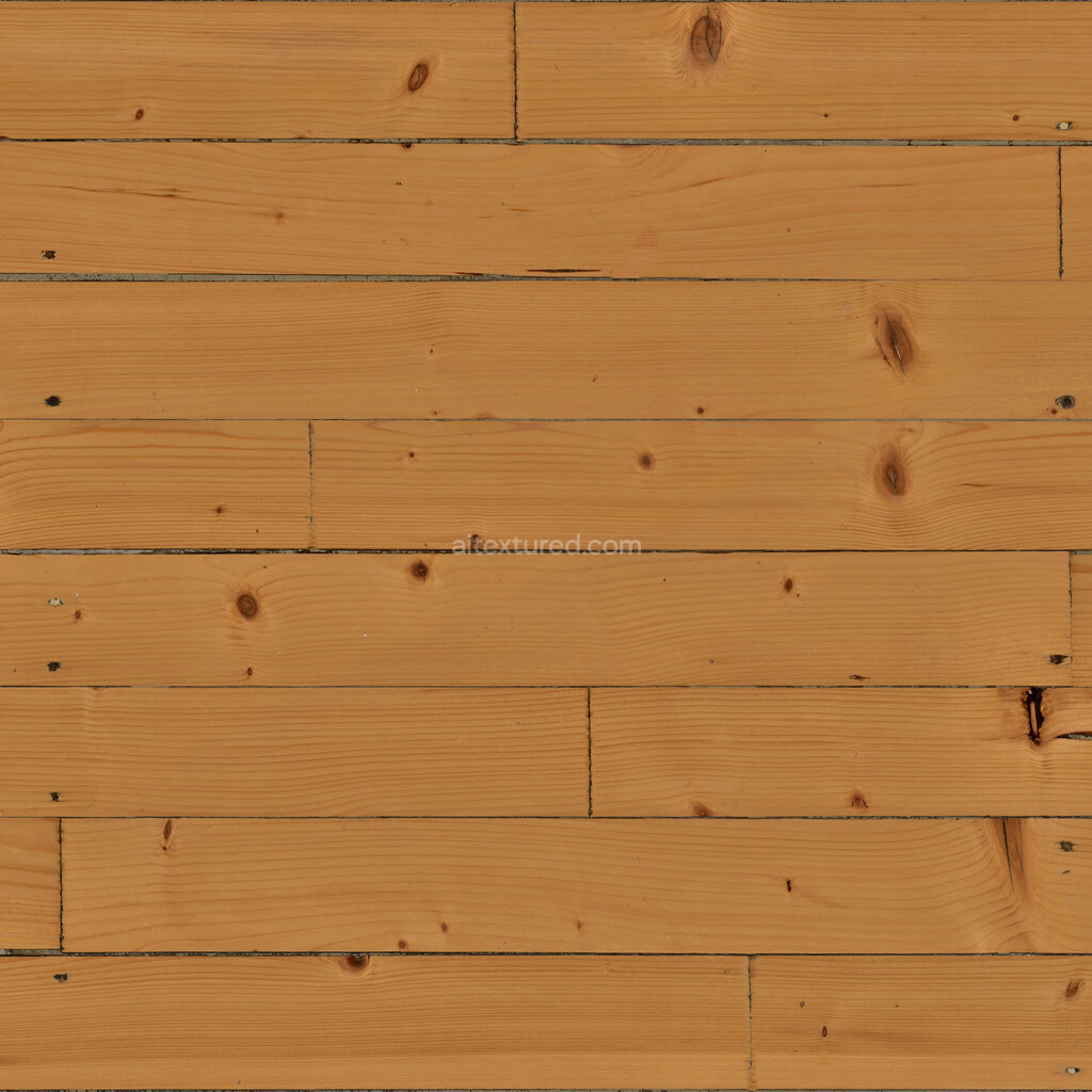 Seamless wood floor PBR texture with natural grain and color