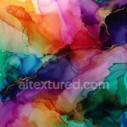 seamless Seamless 3D Alcohol Ink PBR Texture with Multicolor Fluid Waves and Golden Veins texture 8k free download PBR
