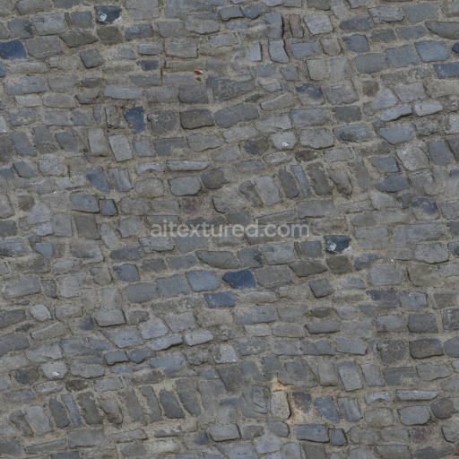 Paving Stones Seamless Tileable Pbr Texture Realistic Surface Blue Gray