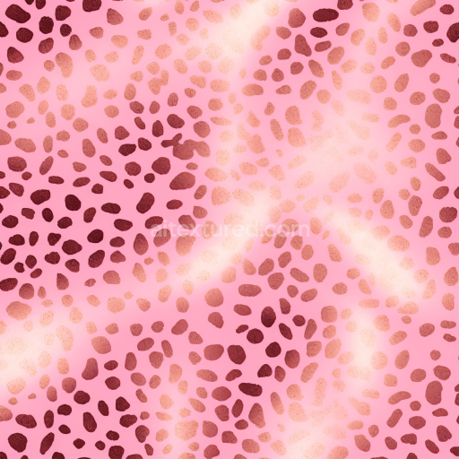 Seamless 3D PBR Leopard Print Fabric Texture with Pink and Brown Pattern