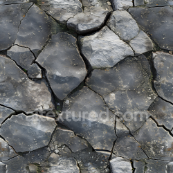 seamless Seamless 3D cracked stone ground PBR texture with moss and weathered surface texture 8k free download PBR