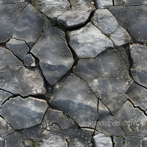 cracked stone ground PBR texture with moss and weathered surface seamless Stone PBR texture