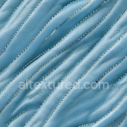 seamless Seamless 3D Quilted Blue Leather PBR Texture with Detailed Grain and Stitching texture 8k free download PBR