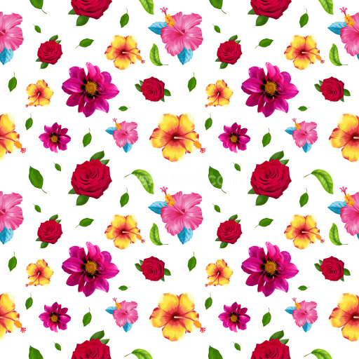 Pattern Bundle - Seamless 3D Pattern PBR Texture Featuring Vibrant Floral Motifs with Balanced Rhythm texture preview