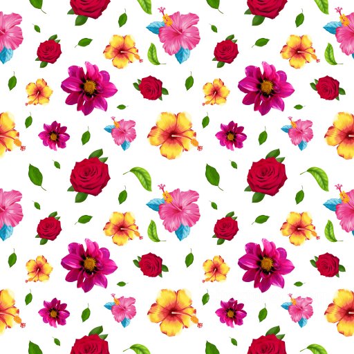 Pattern PBR Texture Featuring Vibrant Floral Motifs with Balanced Rhythm seamless Pattern Bundle PBR texture