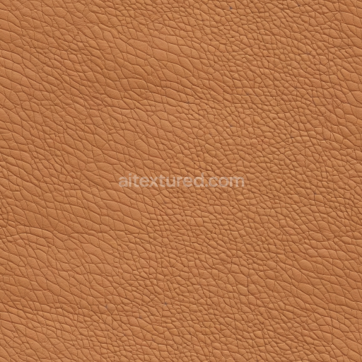 Preview — Seamless 3D Pebbled Grain Tan Leather PBR Texture with Natural Wrinkles