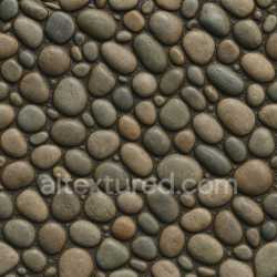 seamless Pebbly Riverbed Damp texture 8k free download PBR