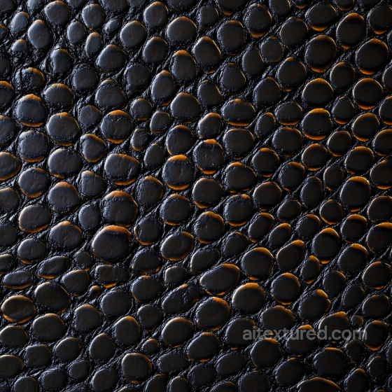 Reptile Scale Skin PBR Texture with Dark Glossy Surface and Organic Pattern Skin texture preview