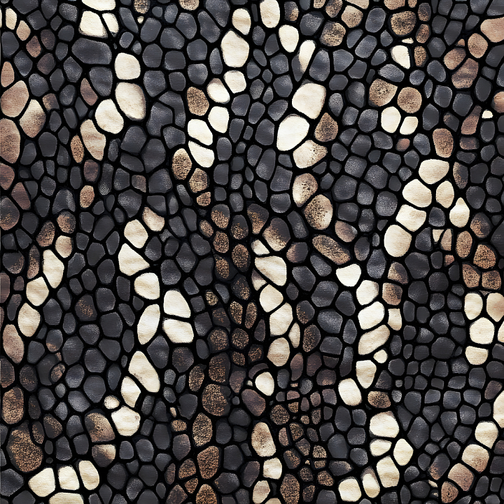 Scaled Skin with Detailed Organic Scale Patterns and Varied Tone seamless PBR texture preview