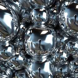 seamless Seamless 3D Inflated PBR Texture of Reflective Metallic Bubbles with Smooth Contours texture 8k free download PBR