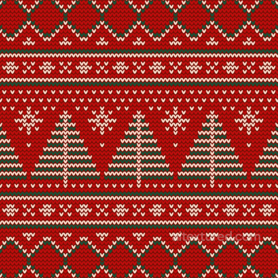Knitted Christmas Fabric Texture with Festive Trees and Snowflakes All Christmas Digital paper texture preview
