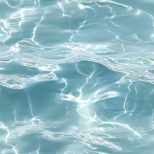 Water PBR Texture Featuring Clear Pool Water with Shimmering Wave Reflections seamless Water PBR texture