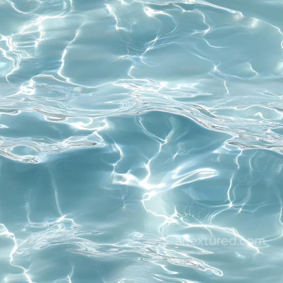 Water PBR Texture Featuring Clear Pool Water with Shimmering Wave Reflections Water texture preview