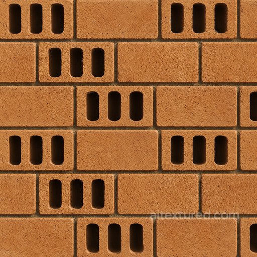 Terracotta Blocks Hollow Cores seamless Brick PBR texture