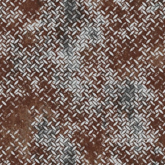 Rusty Metal Treadplate Texture with Cross Pattern | Free PBR Metal texture preview