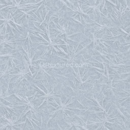 Seamless 3d texture pbr 8k showing hoarfrost with frost spikes and frozen dew on icy surface