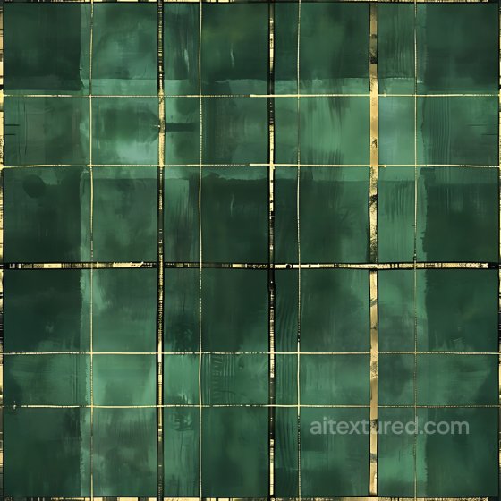 Plaid Texture of Green Painted Metal Panels with Gold Seams Plaid texture preview