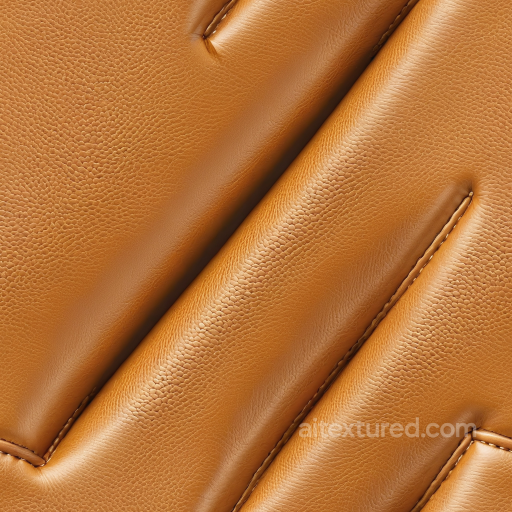 Tan Pebbled Leather Upholstery Seamless Texture with Plush Quilted Padding seamless Leather PBR texture
