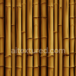 seamless Seamless 3D PBR Texture of Vertical Bamboo Culms in Warm Amber Color texture 8k free download PBR