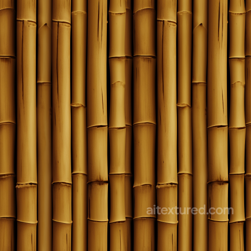 Vertical Bamboo Culms in Warm Amber Color Seamless Texture seamless Bamboo PBR texture