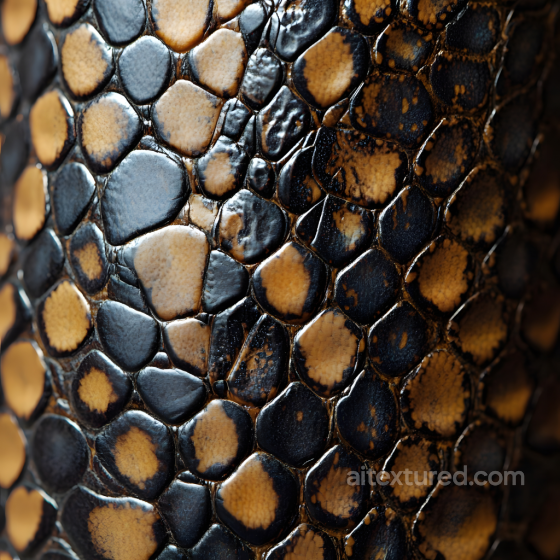 Snake Skin PBR Texture Featuring Glossy, Scaled Surface with Natural Color Variation Skin texture preview