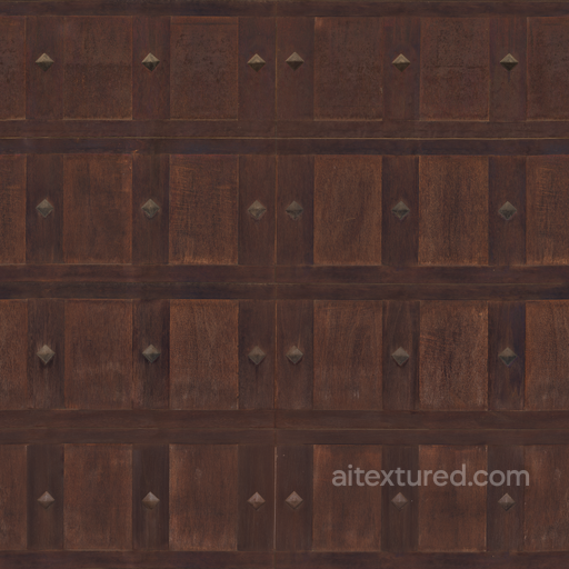 Wooden Garage Door seamless Wood PBR texture