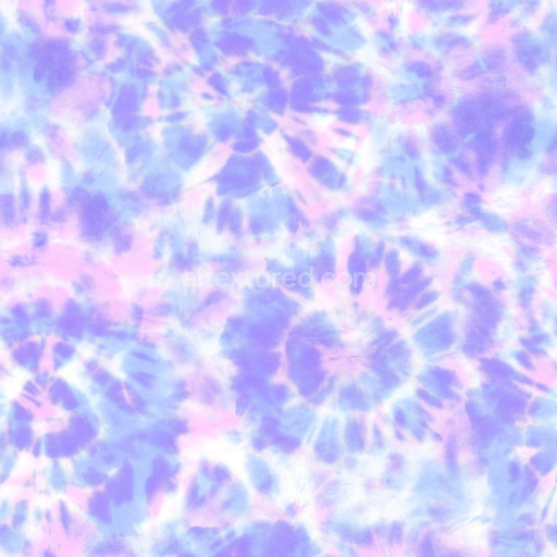Seamless 3D PBR Tie-Dye Fabric Texture with Pastel Blue and Purple Swirls