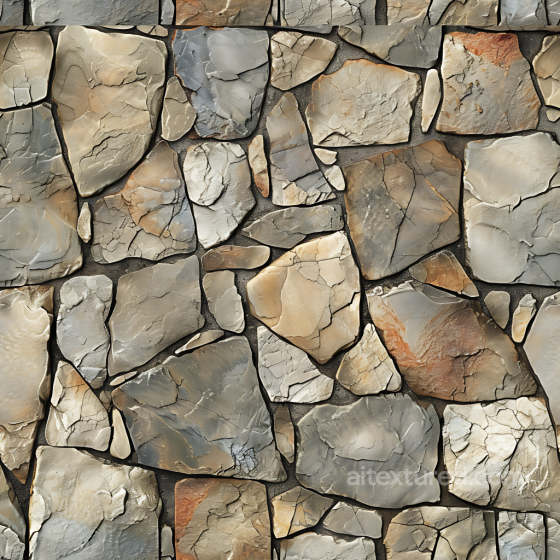Weathered Natural Stone Wall PBR Texture with Earthy Tones Stone texture preview