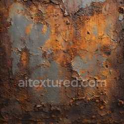 seamless Seamless 3D PBR Rusty Metal Texture Featuring Cracked Peeling Paint and Corrosion texture 8k free download PBR