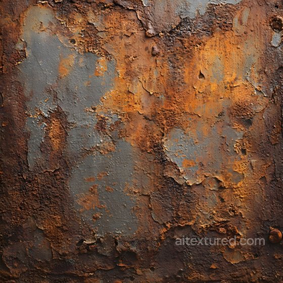 Rusty Metal Texture Featuring Cracked Peeling Paint and Corrosion Rust texture preview