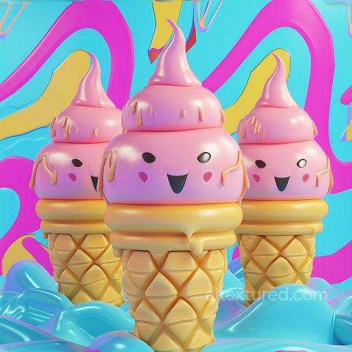 Inflated Pink Bubbly Rubber PBR Texture with Smooth Glossy Surface seamless Inflated PBR texture