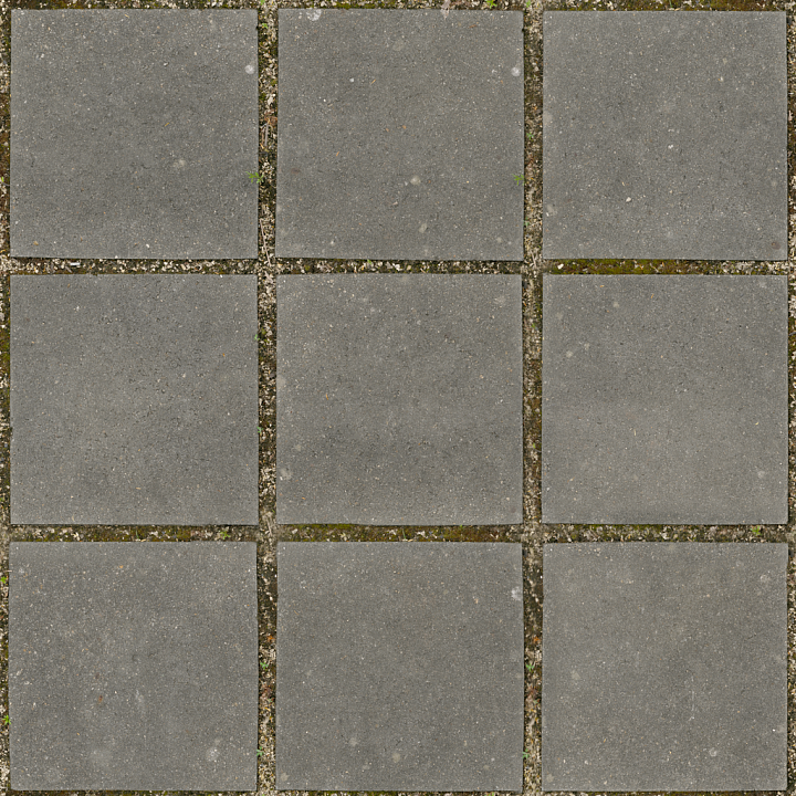 Concrete Large - Large Square Grid Moss Floor seamless PBR texture preview