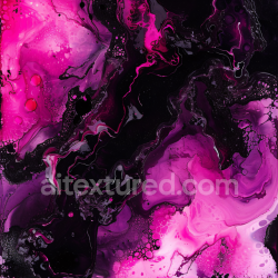 seamless Seamless 3D Alcohol Ink PBR Texture Featuring Vibrant Pink and Black Fluid Swirls texture 8k free download PBR