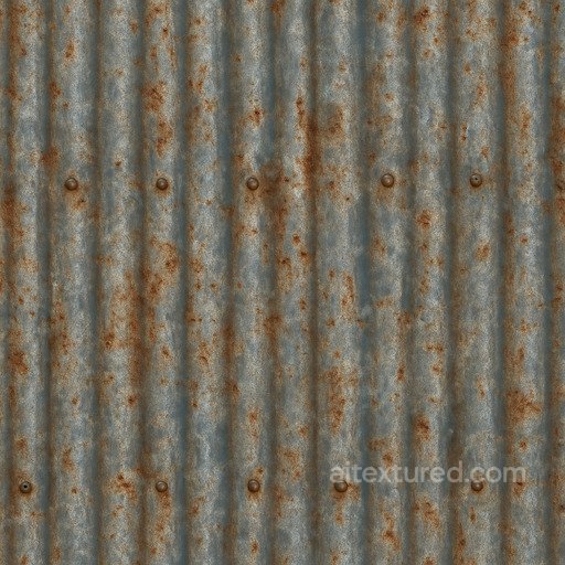 Worn Metal Roofing Seamless Texture seamless Roofing PBR texture