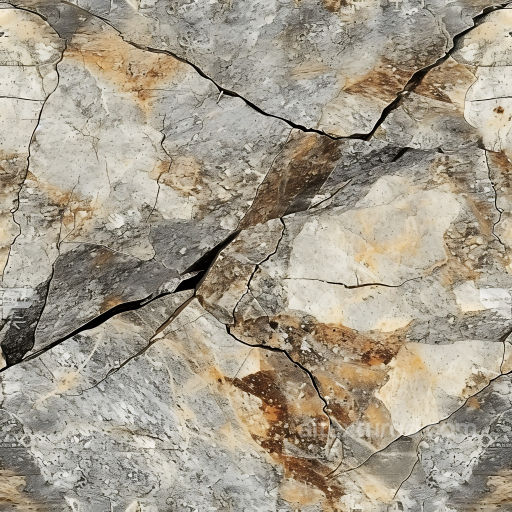 Cracked Stone Texture Featuring Weathered gray and Brown Rock Surfaces seamless Stone PBR texture