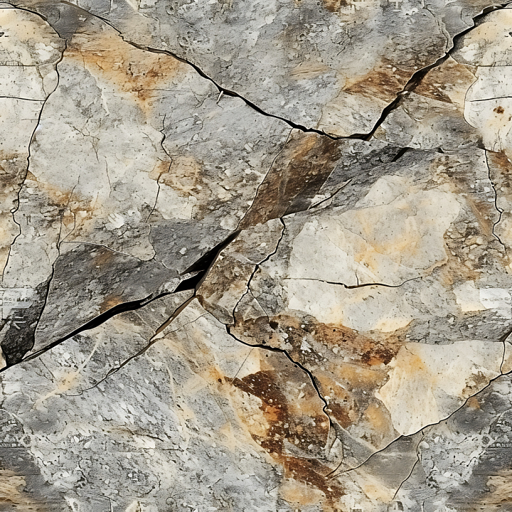 Cracked Stone Featuring Weathered gray and Brown Rock Surfaces seamless PBR texture preview
