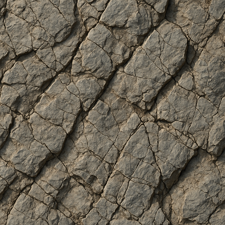 Cracked Mountain Rock seamless PBR texture preview