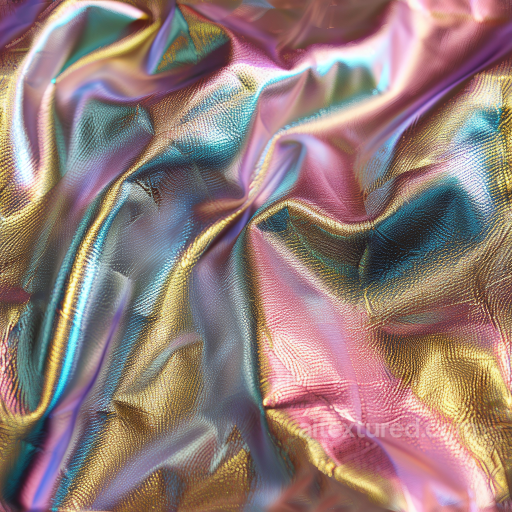 Iridescent Pebbled Leather PBR Texture with Metallic Sheen and Rich Color Shifts seamless Leather PBR texture
