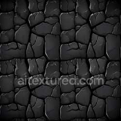 seamless Seamless 3D PBR Texture of Cracked Dark Stone Tiles with Deep Crevices texture 8k free download PBR