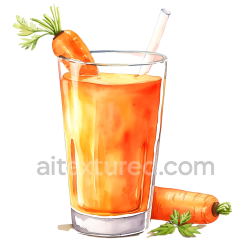 seamless Carrot Juice Breakfast Graphic with Fresh Carrots and Drinking Straw texture 8k free download PBR