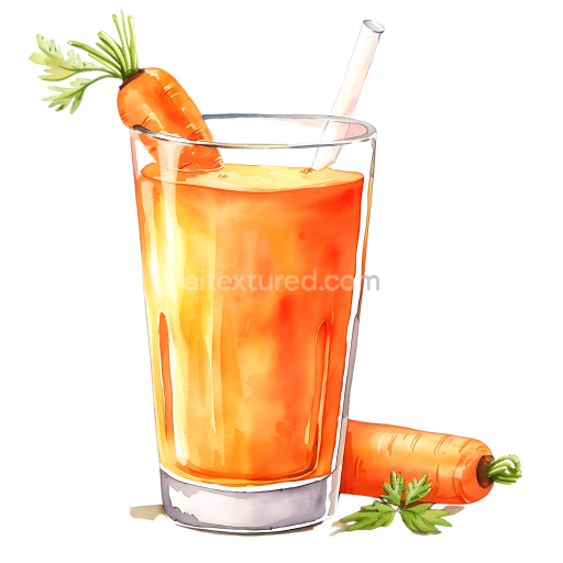 Preview — Carrot Juice Breakfast Graphic with Fresh Carrots and Drinking Straw