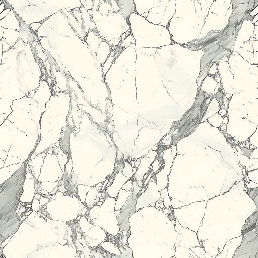 Seamless 3D PBR Texture of Classic White Marble with Platinum Veins