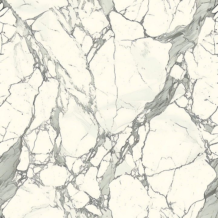 Classic White Marble with Platinum Veins seamless PBR texture preview