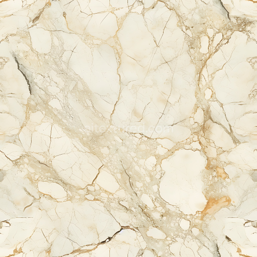 Seamless 3D PBR Guatemala Cream Natural Marble Texture with Beige and Brown Veins