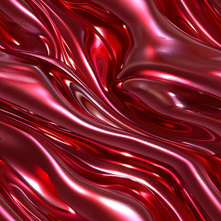 Glossy Red Liquid with Smooth Flowing Waves seamless PBR texture preview