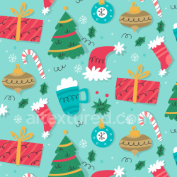 seamless Seamless 3D PBR Texture with Colorful Christmas Digital Paper Pattern texture 8k free download PBR