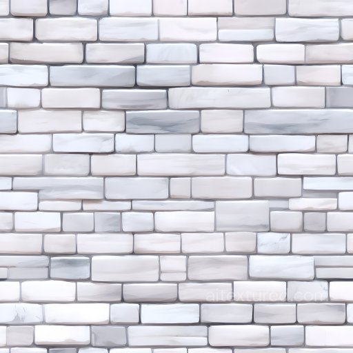 Cracked White Brick Wall PBR Texture with Subtle Fractures seamless Brick PBR texture