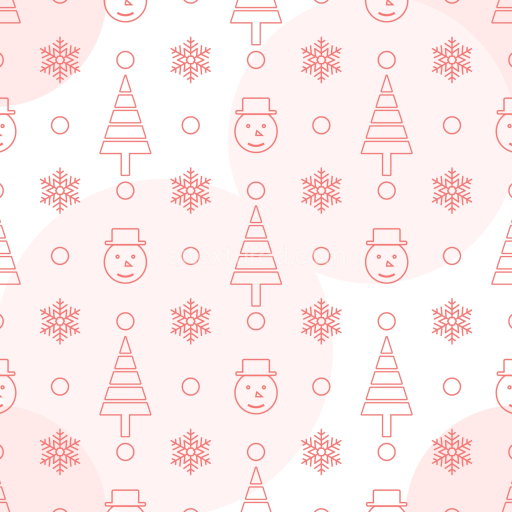 Preview — Seamless 3D PBR Christmas Pink Festive Pattern Texture with Trees and Snowflakes