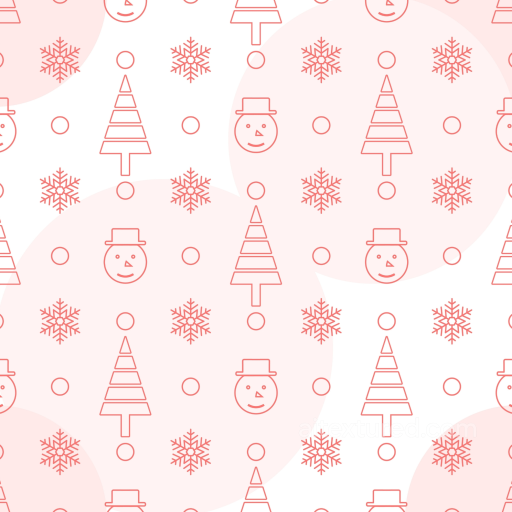 Christmas Pink Festive Pattern Texture with Trees and Snowflakes seamless Christmas Pink PBR texture