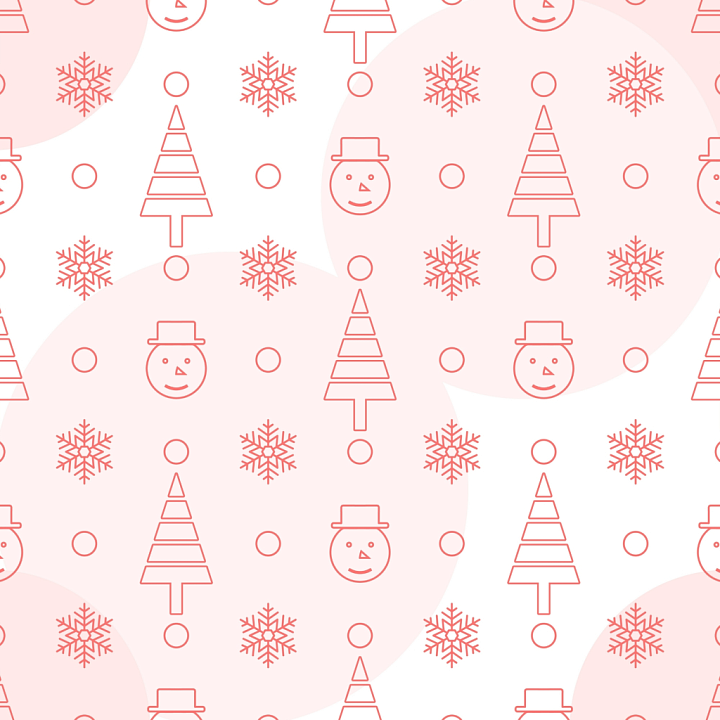 Christmas Pink Festive Pattern with Trees and Snowflakes seamless PBR texture preview